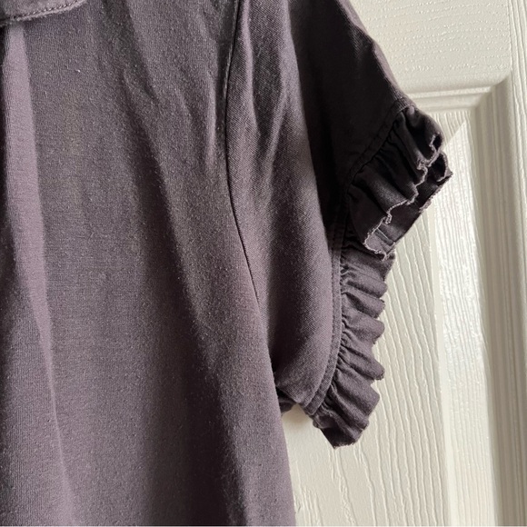 Eberjey Ruthie Ruffle Pajama Top Size Small Color‎ Rabbit - Picture 4 of 8